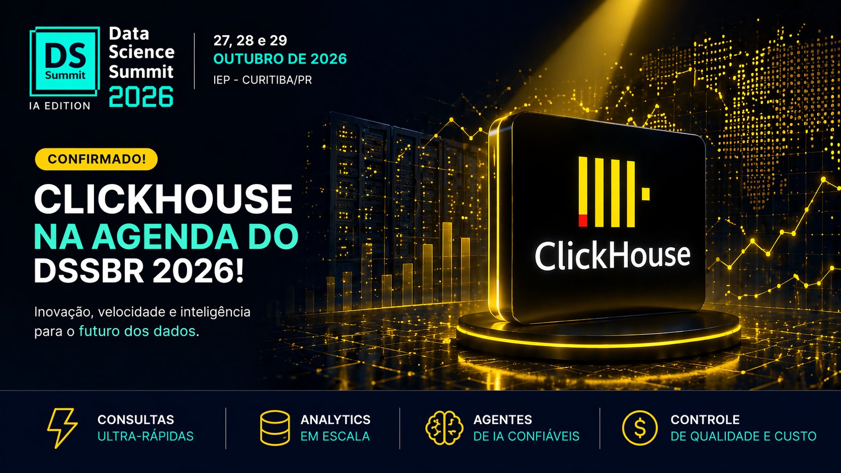 ClickHouse confirma participação na agenda do DSSBR com André Serpa e Caio Ishizaka Costa