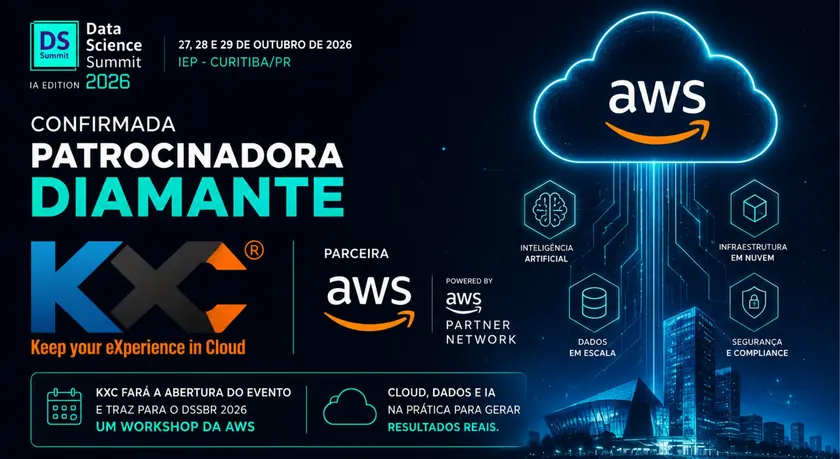 KXC confirmada como Patrocinadora Diamante do DSSBR 2026 com workshop AWS