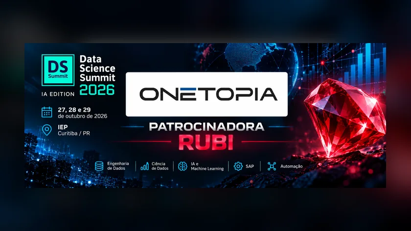 Onetopia é a nova Patrocinadora Rubi do DSSBR 2026: O mercado promete o futuro, a Onetopia resolve o presente